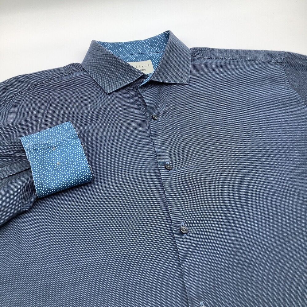 Ted Baker Endurance Mens Long Sleeve Button Up Shirt Size 16.5 34/35